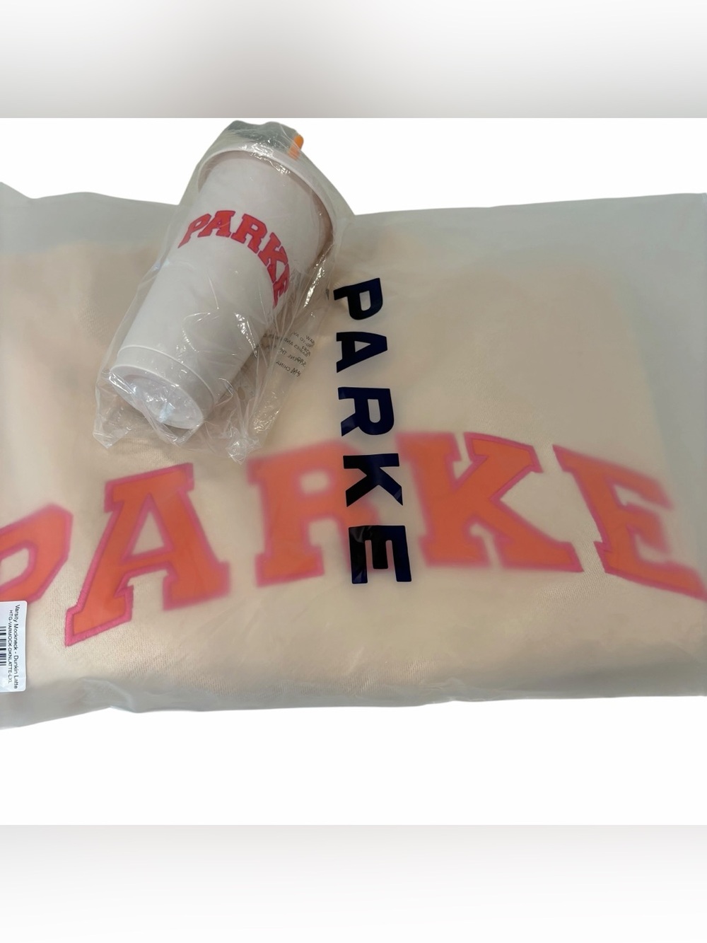 PARKE x Dunkin Varsity Mockneck Latte  + Tumbler | NEW - Picture 4 of 11